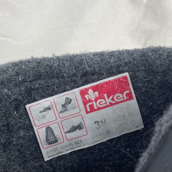 Rieker Women’s Size EU38 Leather Wool Ankle Bootie Green Funky Blue Red Spots - Picture 7 of 7